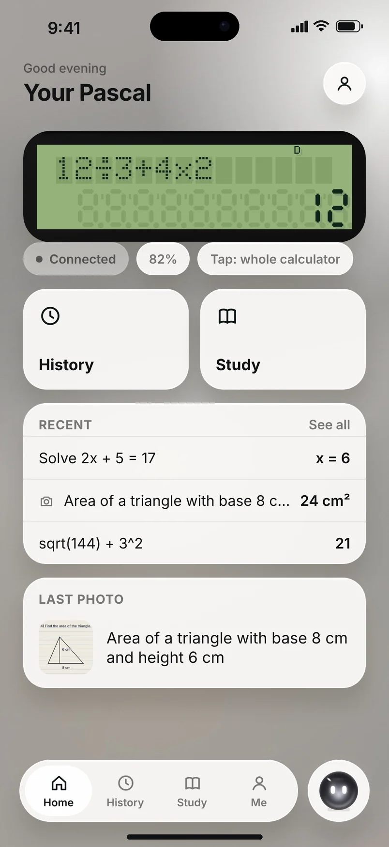 The app's home screen in light mode